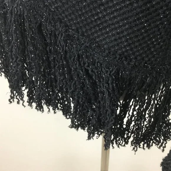 NWT Zara Studio Black Metallic Fringe Cardigan s - Picture 8 of 9